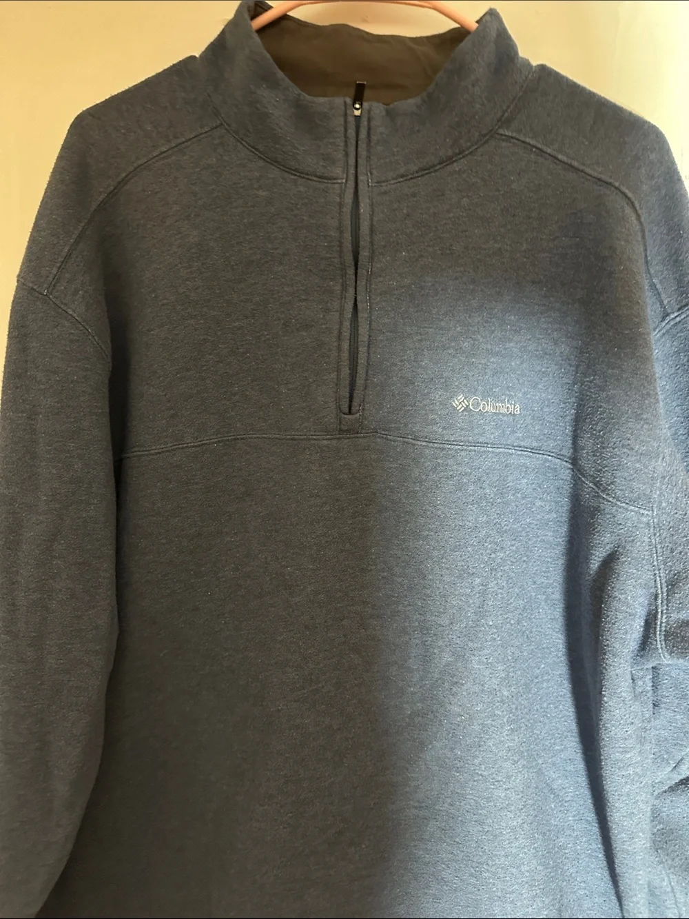 Columbia Men's Heather Blue Half-Zip Fleece Pullover